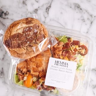 Boxed Lunch: Pickle Chicken Bacon Ranch Salad